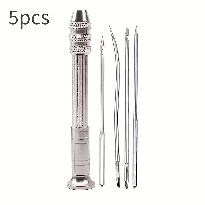5pcs Sewing Tool Set With Replaceable Heads - Alloy Alloy Sewing And Knitting Tools, Suitable For Home Shoe Repair And Craft Projects