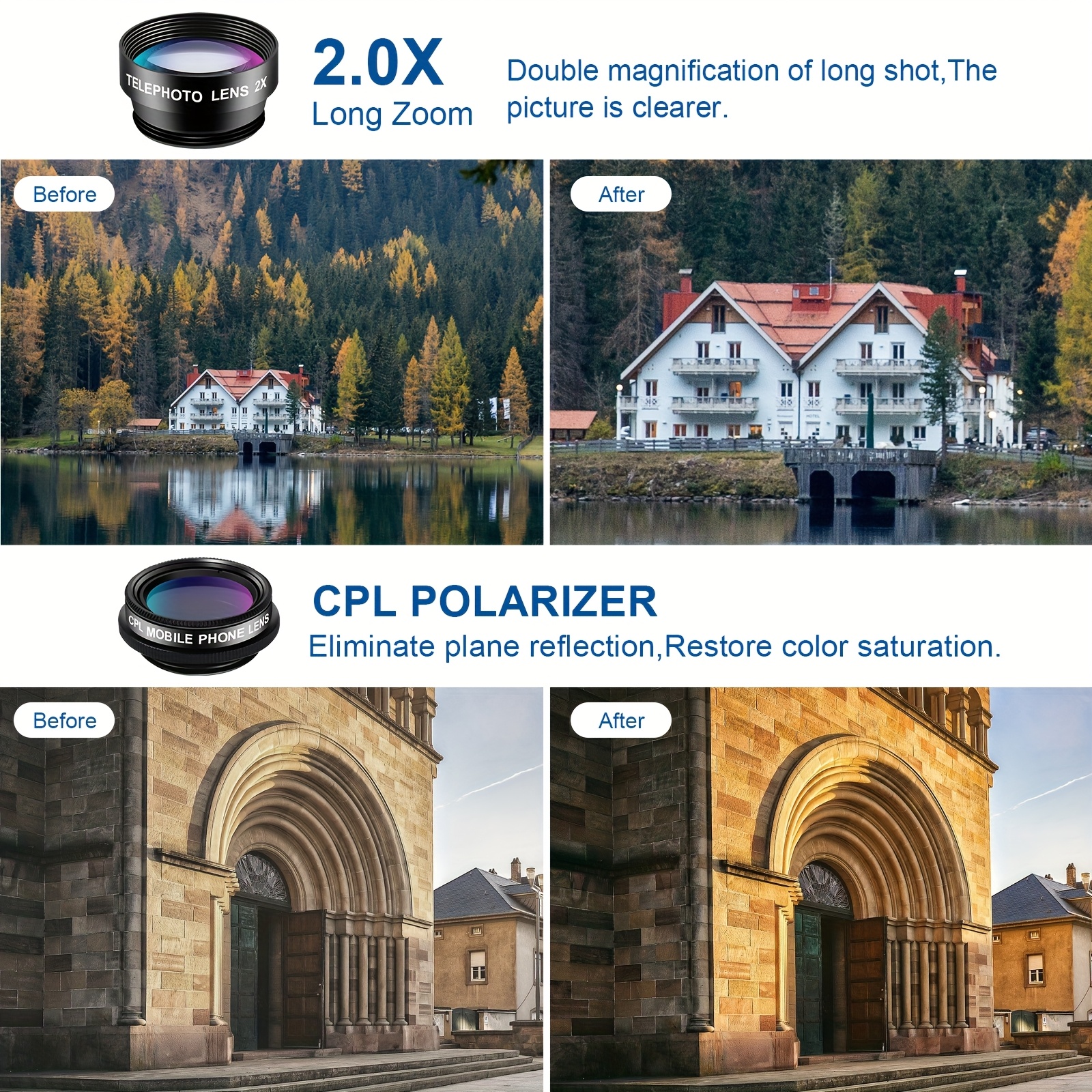 10 in mobile phone lens kit high definition outdoor mobile