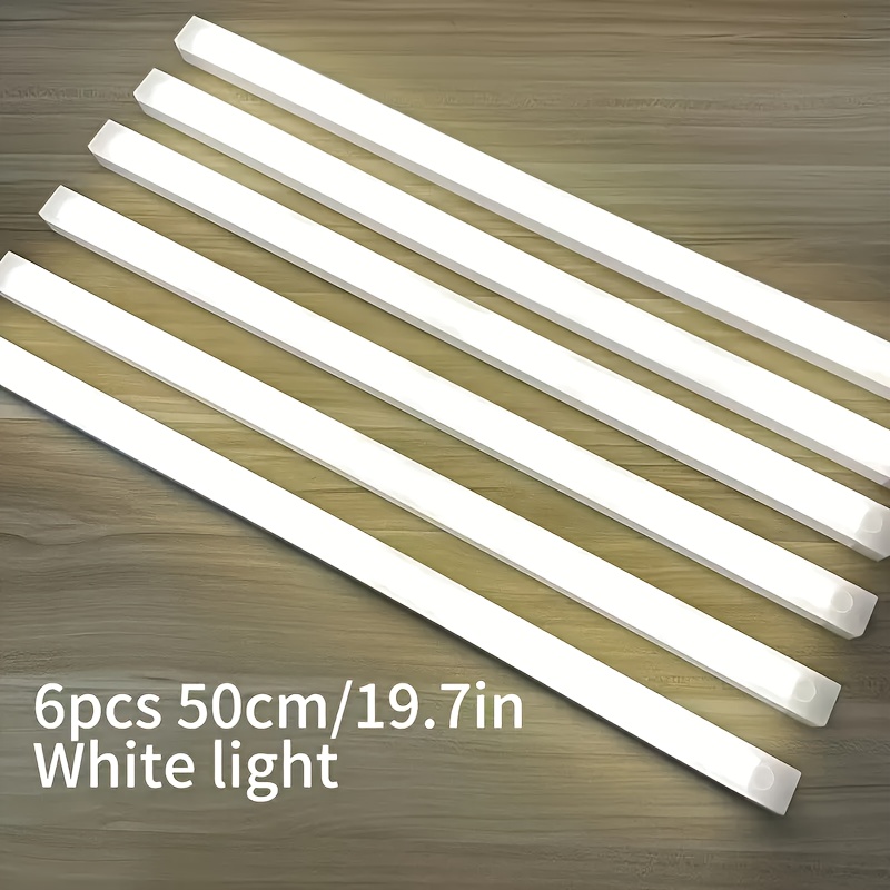 TEMU Set da 6 luci LED con di , luci LED ricaricabili USB per armadio, per illuminazione del piano di lavoro, cucina, camera da letto, guardaroba,