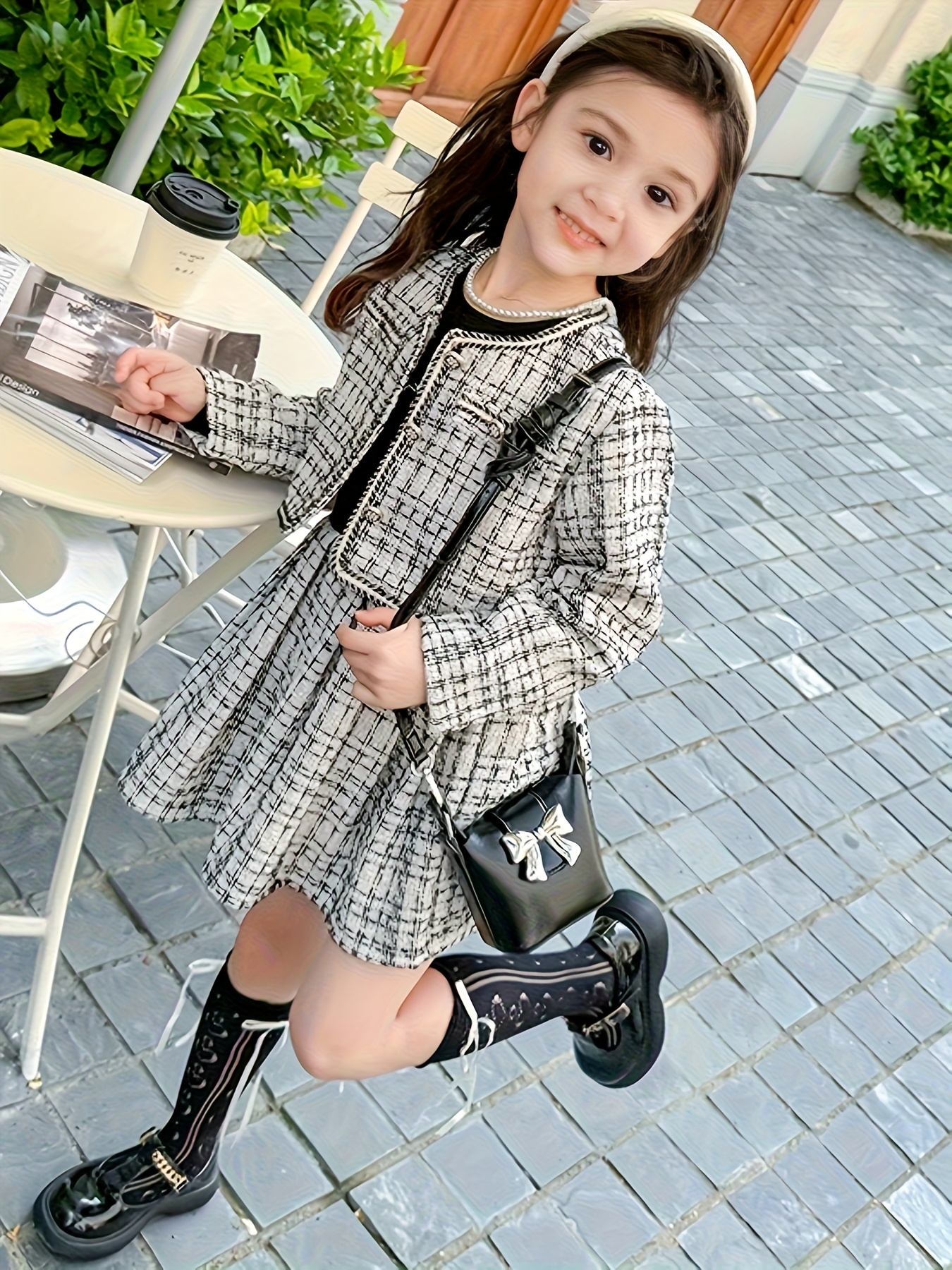 Girls' Dress Set Fall Winter 2025 * Outfit Fall * Girls' Clothing Jacket  Dress 2pcs Set