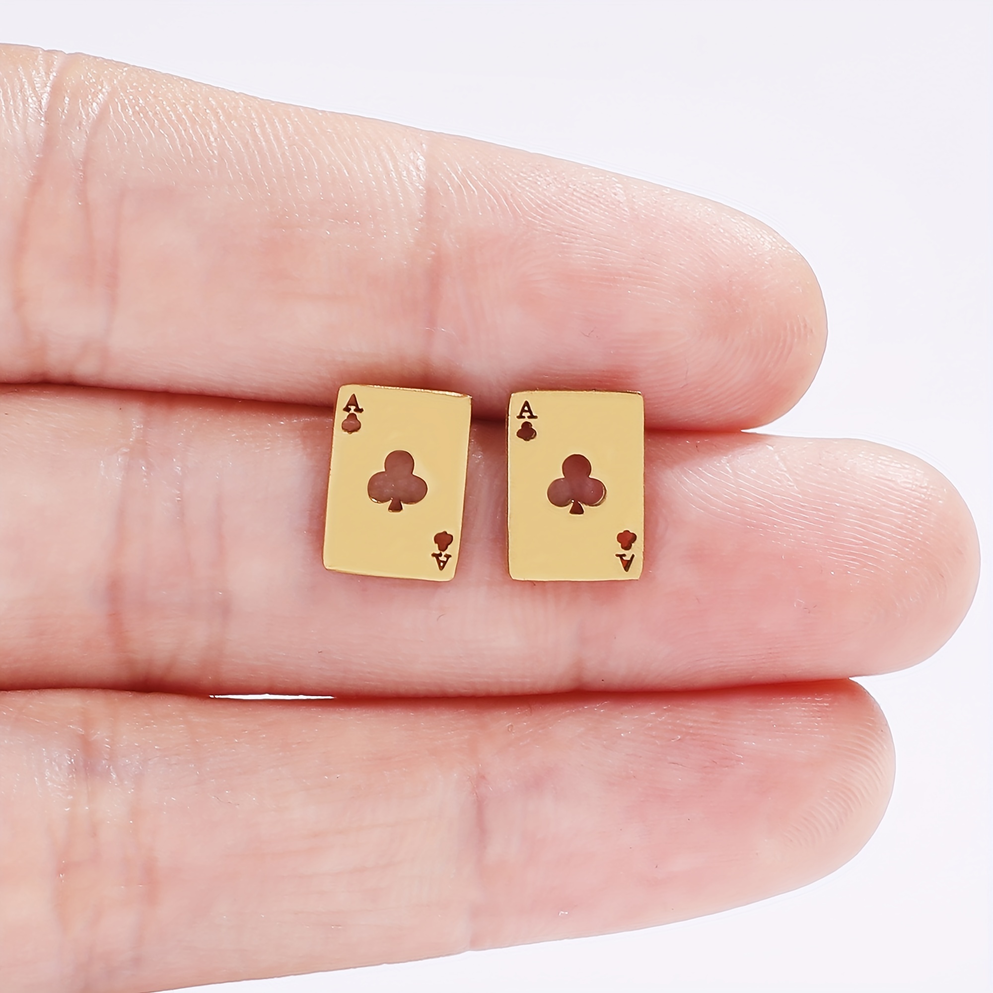 Men's Square Frame Stud Earrings