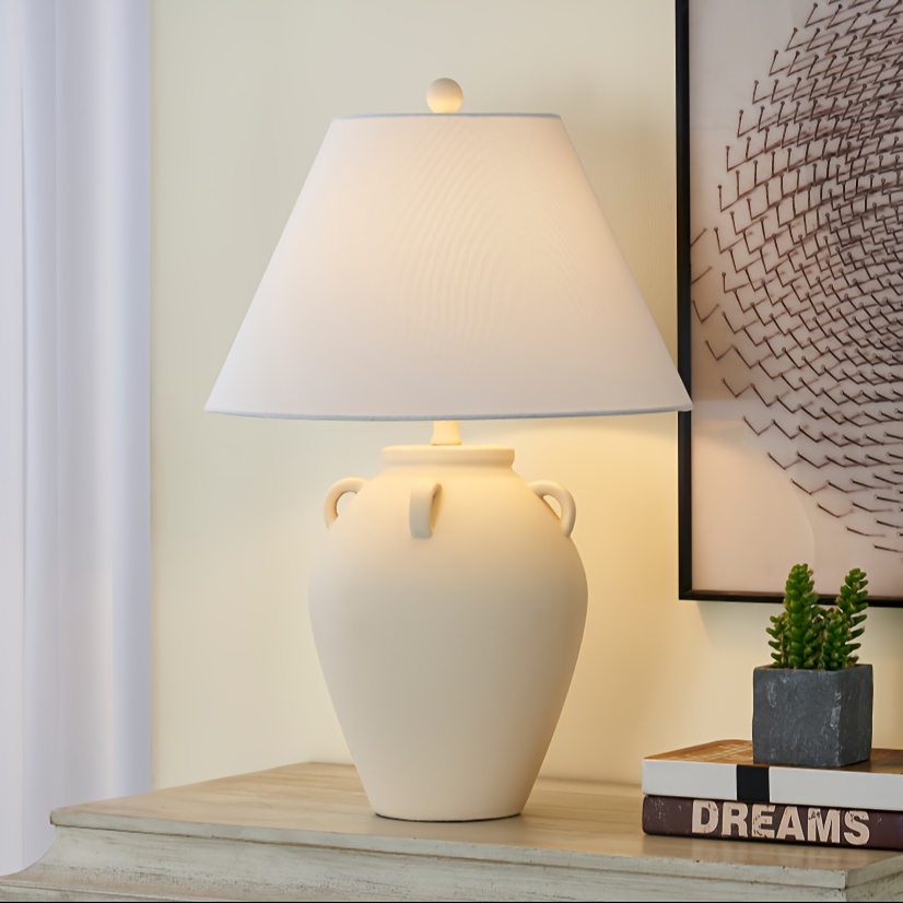 

25" With 3-way Dimming, - Ideal For Living Room, Bedroom, Dining & Study, In White/black, Lamps For Living Room