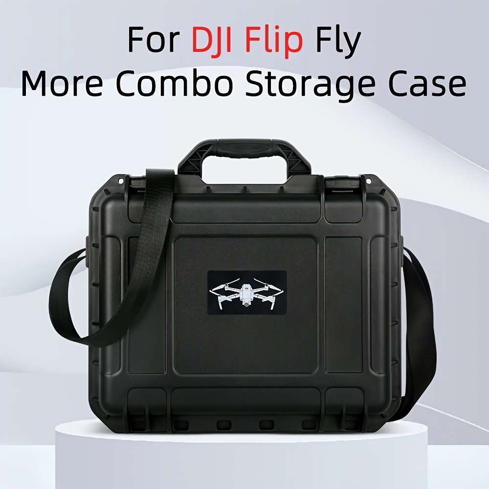 dji flip   combo storage case high quality portable carrying bag with shoulder strap protective handbag for dji rc 2 n3 accessories black pp material   storage solution organized storage explosionproof case details 0