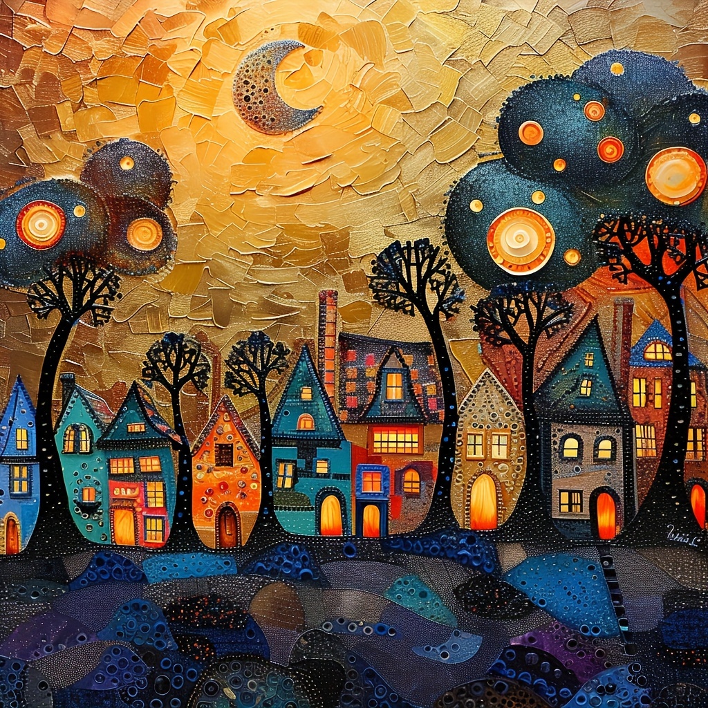 

1pc Large Size 40x40cm/15.7x15.7in Without Frame Diy 5d Artificial Diamond Art Painting Beautiful Night, Full Rhinestone Painting, Diamond Art Embroidery Kits, Handmade Home Room Office Wall Decor