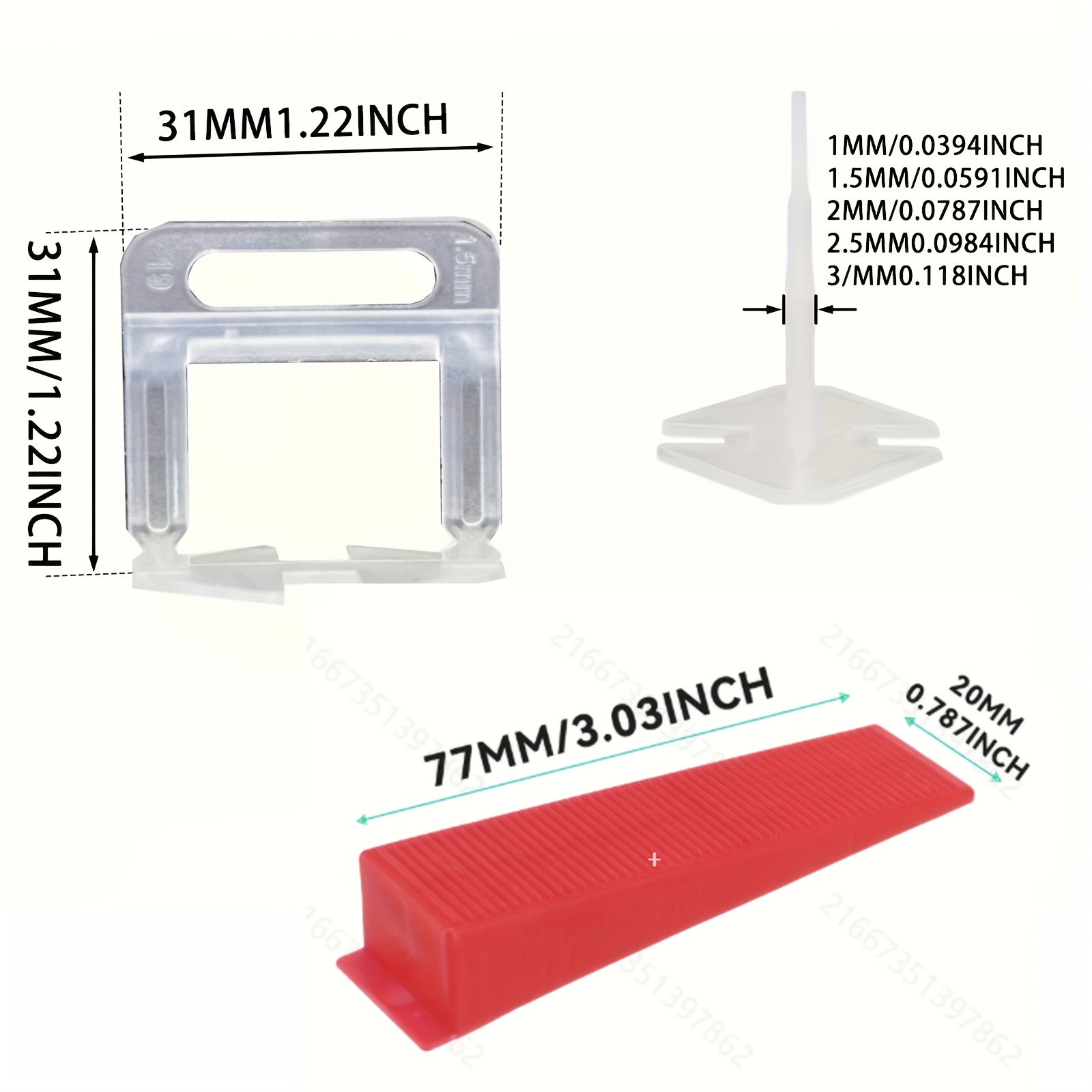 TEMU Set di strumenti di livellamento per piastrelle multifunzionali da 400 pezzi, che 300 clip per di livellamento per piastrelle e 100 spaziatori
