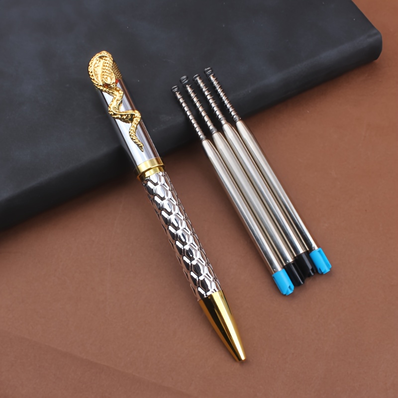 Of 1 Ballpoint Pen And 4 Pen Cores, Featuring A Unique Shaped For High-end Ballpoint Pens