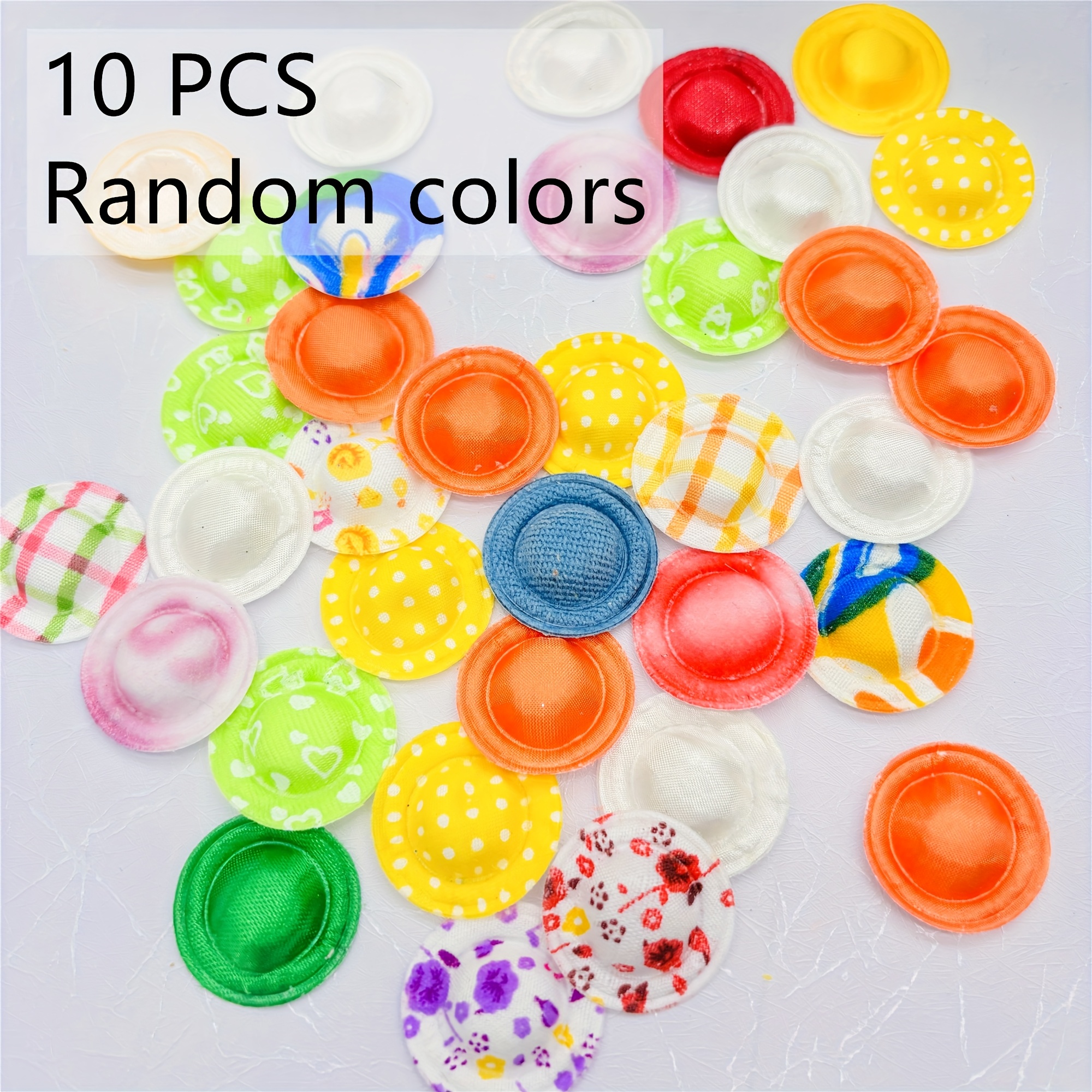 10pcs Spring And Style Colorful Small Hats, Diy Craft Accessories For Jewelry Making Decoration