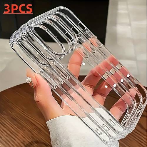 handyhülle - 3er set ultra tpu transparente handyhüllen für iphone 17, 16, 15, 14, 13, 12, 11 pro max, x, xr, xs max, 7 und 8 plus