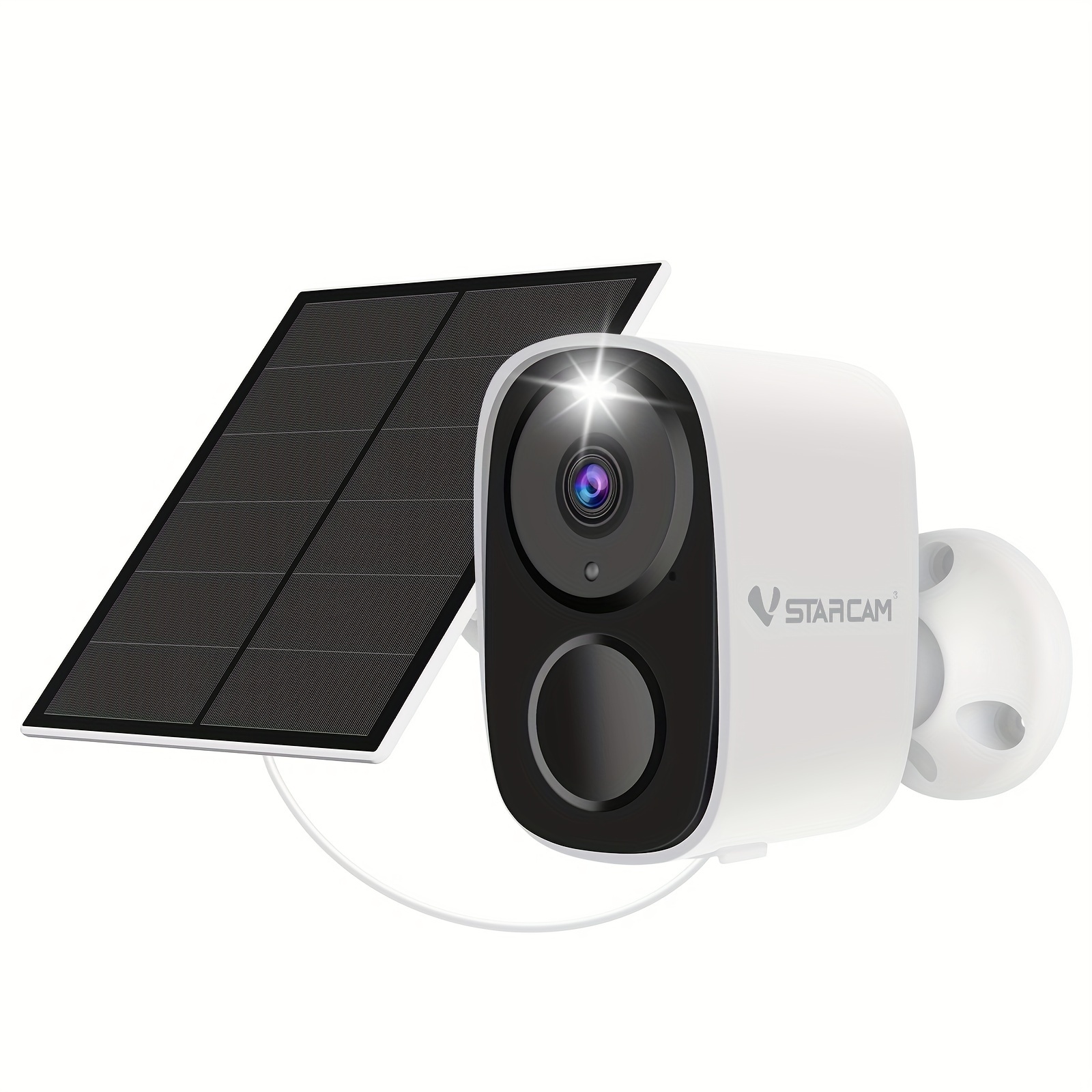 

Solar Security Camera Outdoor, 3mp Camera With Color Night Vision, Outdoor Camera Wireless Solar Powered, Battery Powered Camera With Siren & Spotlight, Audio