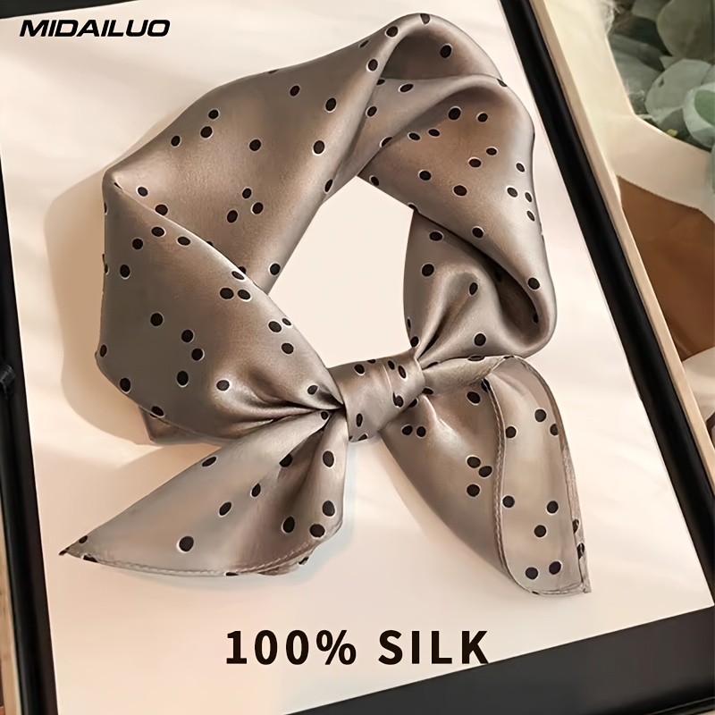 E-shop 100% Seidenstola mit den Maßen 20.87*20.87 Zoll, atmungsaktiver quadratischer Schal, dekorativer quadratischer Kopftuch, elegantes Accessoire,