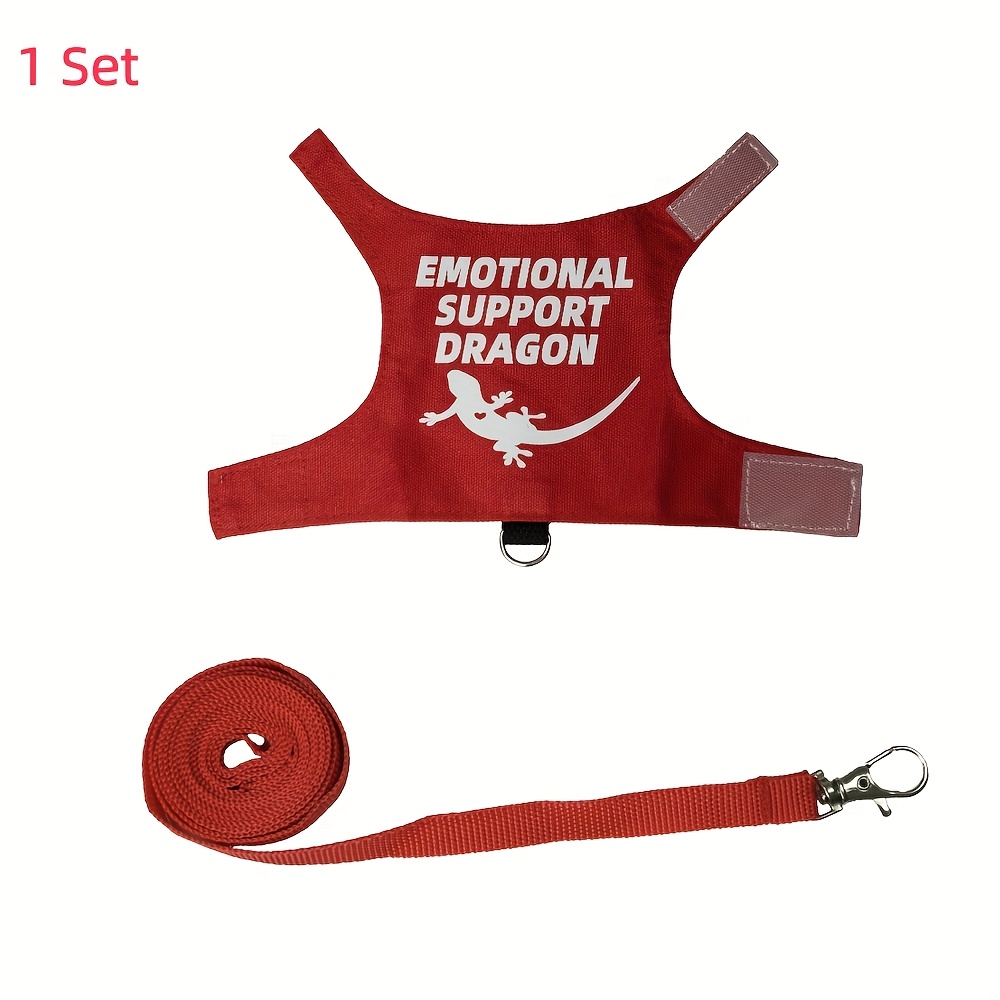 TEMU Ensemble harnais et laisse réglables pour dragons barbus, anti-fuite, comprenant un gilet de marche confortable et une laisse de sécurité de 1,5
