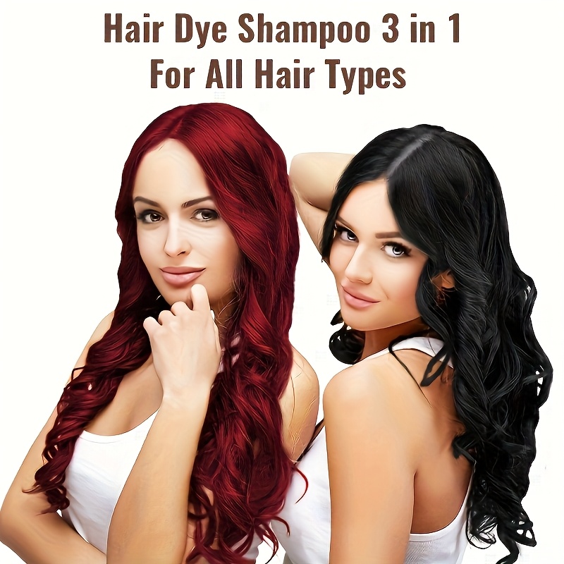Božićni Poklon, Novogodišnja Atmosfera Vinsko Crvena Boja za Kosu, Brzodjelujuća Boja za Kosu, 99,99% Pokrivenost Bijele Kose, Sadrži Razne Biljne Sastojke, Pogodna za Njegu i Bojenje Kose, Tri u Jednom - Pogodna za Muškarce i Žene Svih Tipova Kose