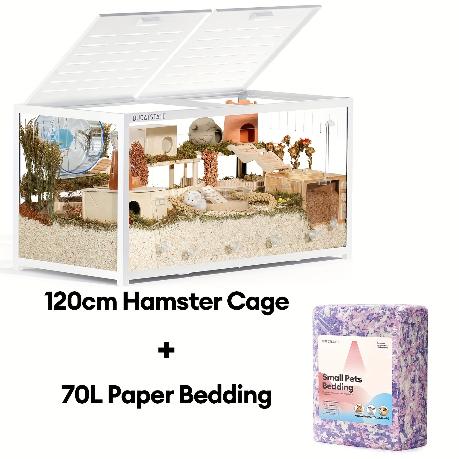 BUCATSTATE Hamster Cage 3.0, Spacious Stackable Metal Cage
