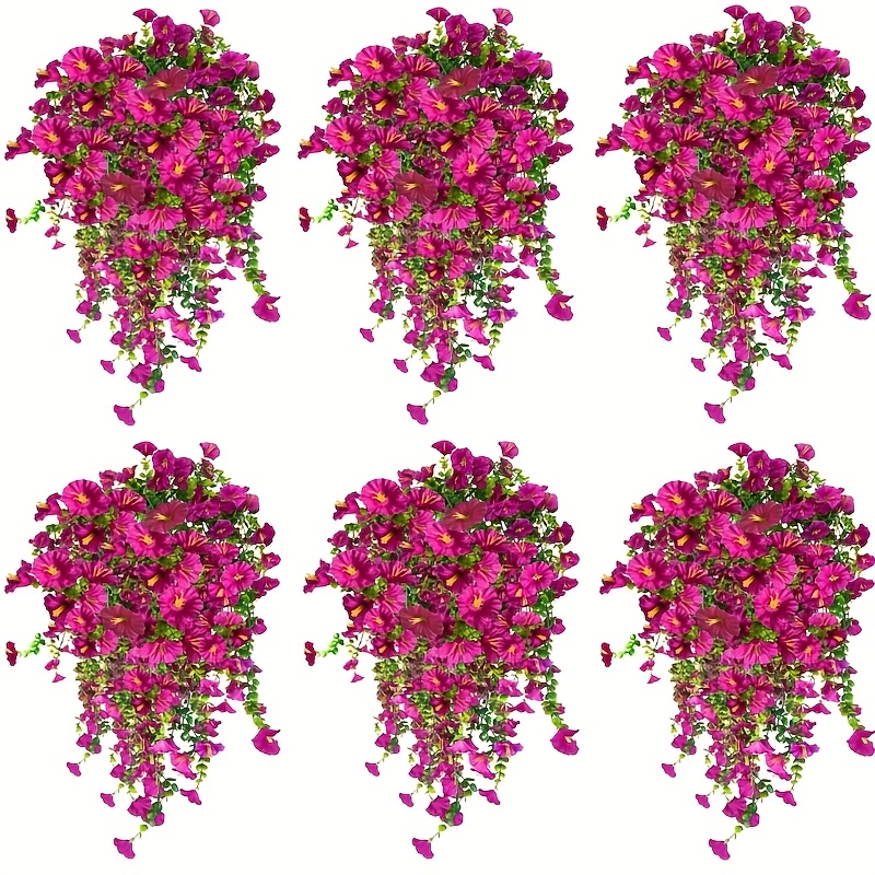 TEMU 6pcs Of Realistic Hanging Plants - Suitable For Outdoor And Indoor Decoration, To Tie, Festive Decorative Vine Home Furnishings, Fake , Suitable