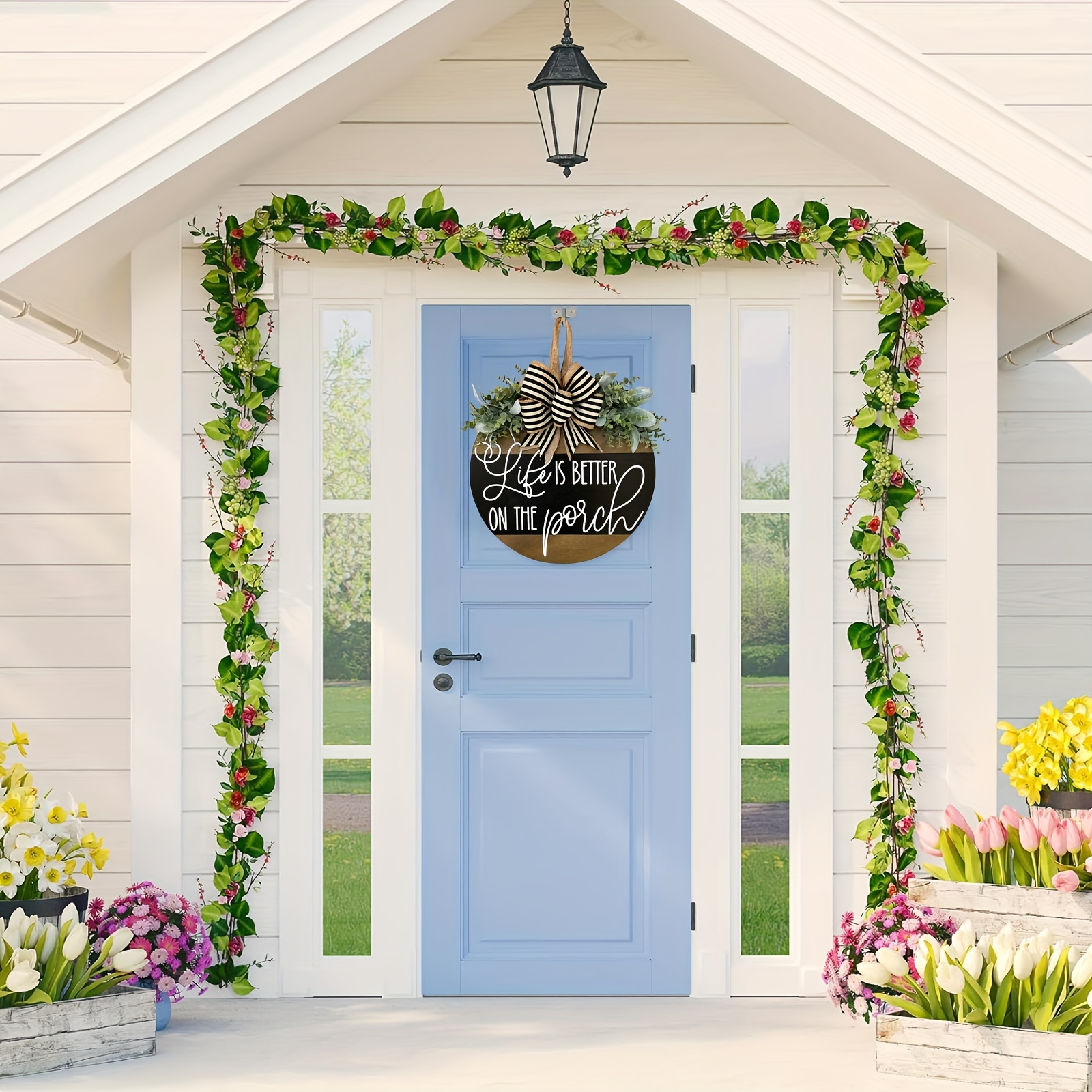 

1pc, Enhance Your Front Door With Beautiful Decorations Such As Door Wreaths, Porch Signs, And Coat Racks To Make Your Porch A More Pleasant Living Space All Year Round.