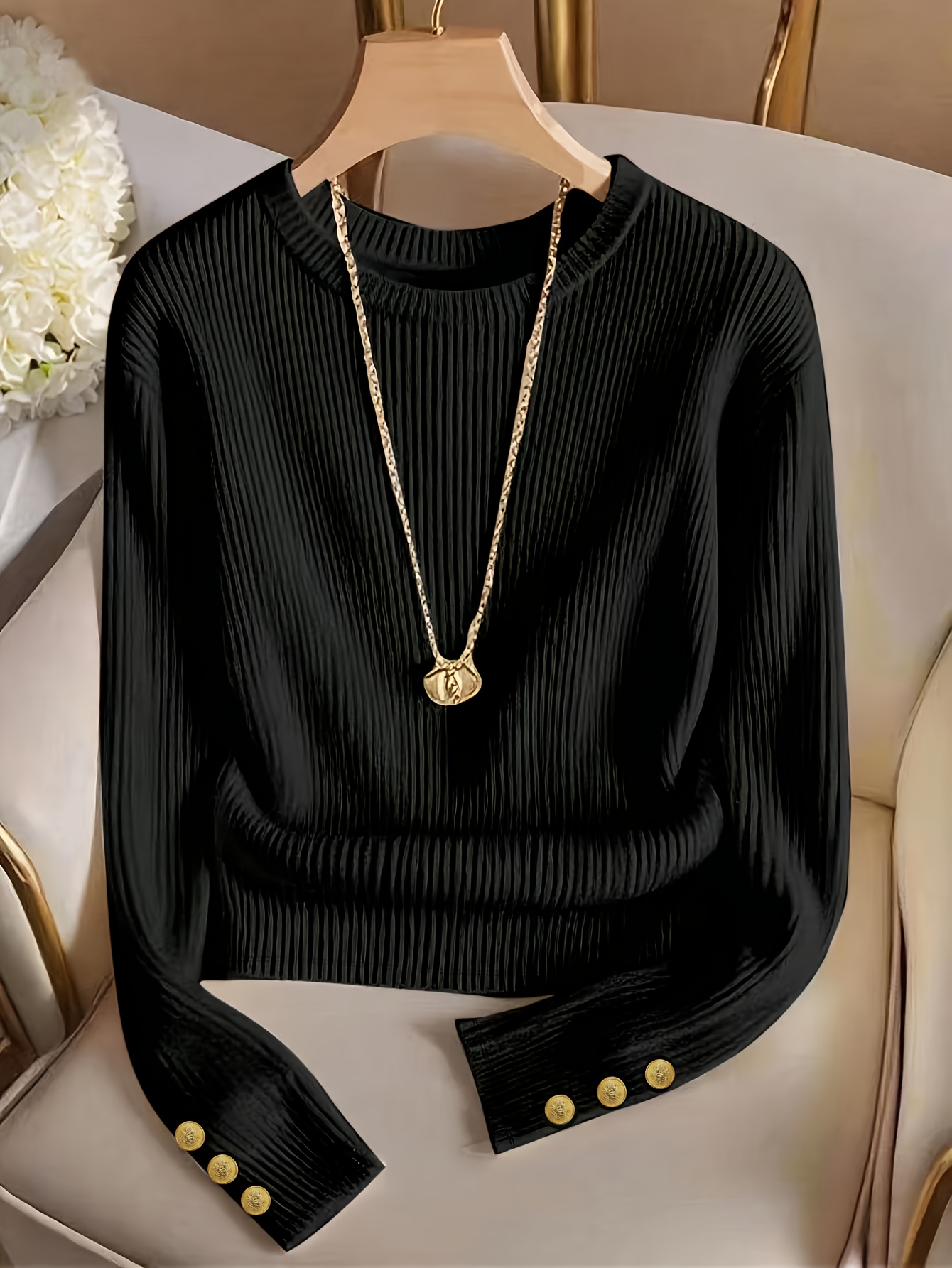 [Casual Elegant Top] Spring Summer Direction Women's Solid Color Casual Fashion Elegant Top