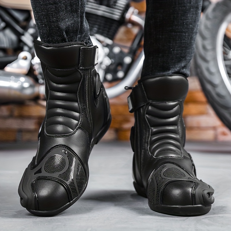 Shoe SchnÃ¼rstiefel Herren Schwarz Motorradstiefel MÃ¤nner Stiefel