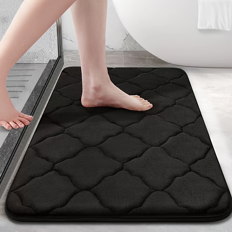 TEMU Ultra- Fleece Bath Mat - Anti-slip, Absorbent & Machine Washable - Bathroom Comfort