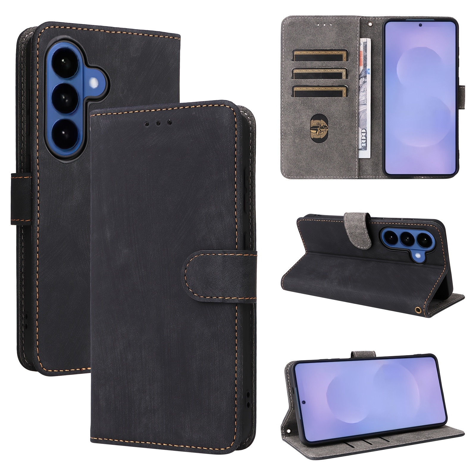 TEMU Phone Case: Suitable For S26/compatible With S26 Pro Wallet Case, Card Slot Support Magnetic Synthetic Leather Flip Cover To Protect Mobile