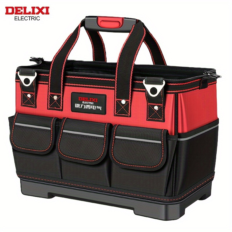 

Delixi Electric Heavy-duty Canvas Tool Bag - Multifunctional, Durable Electrician's Storage Case With Large Capacity