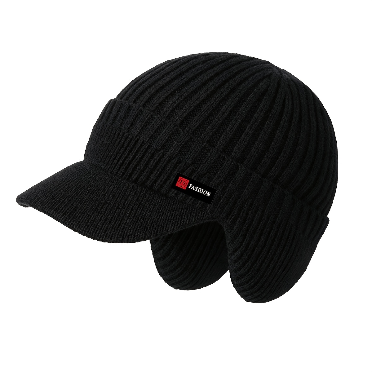 TEMU Men's Essential Hat For Autumn/winter , Featuring A Soft Short-brim Ted Cap With -dimensional Vertical Stripe Texture. The 1pc Fully Enclosed