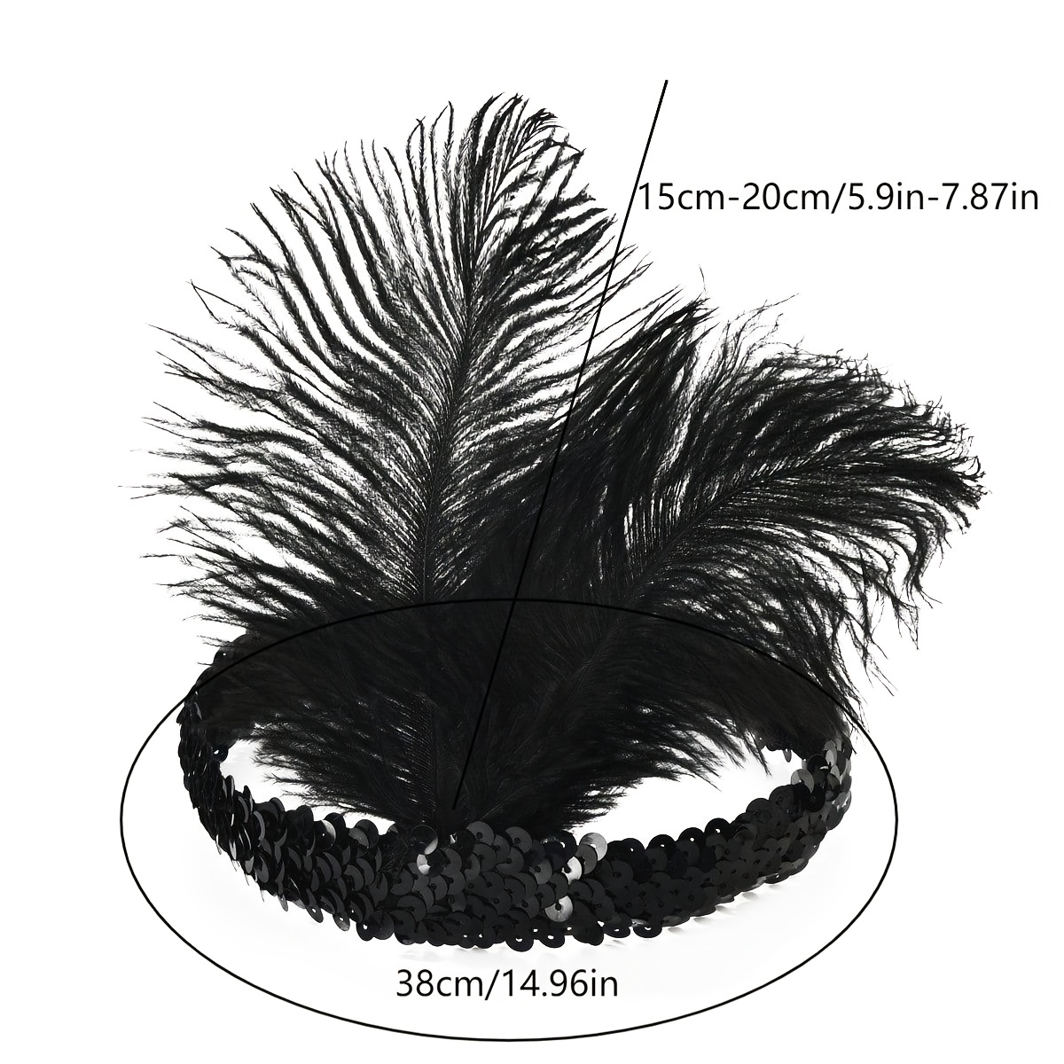 1pc 1920s Women's Clothing Retro Accessory Women's Elegant Sexy Clothing Accessory Single Party Prom Headband
