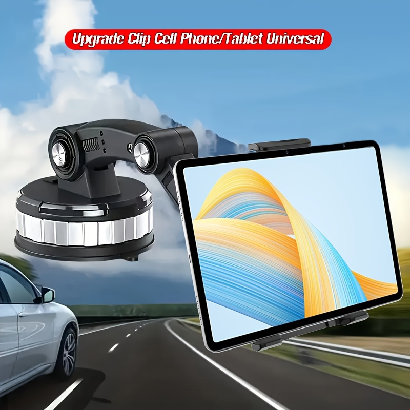 

Universal Adjustable Abs Car Mount Holder With Strong Suction Cup For Smartphones And Tablets - Vehicle Compatible, Secure & Stable Device Cradle