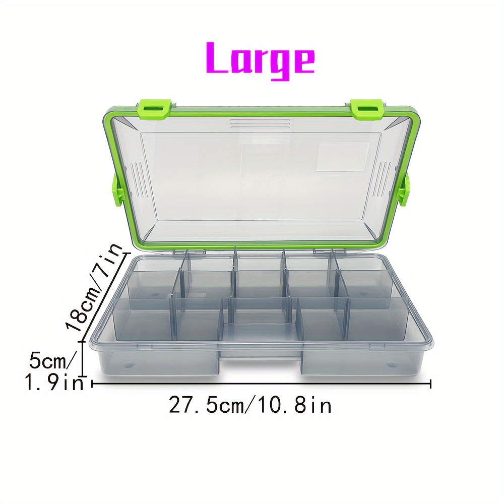 1pc Plastic Transparent Storage Box, Portable Divided Parts Box, With  Adjustable Dividers, Household Screw Box Tool Box, Electronic Accessories  Box Co