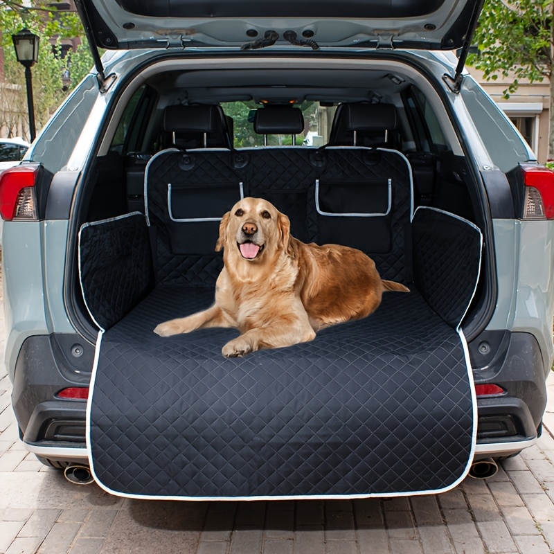 E-shop Luxus-Haftmatte für Haustiere für SUVs und Autos - strapazierfähiges Polyester-Hundesitzbezug, Reisekofferraum-Schutz, universelle Passform für
