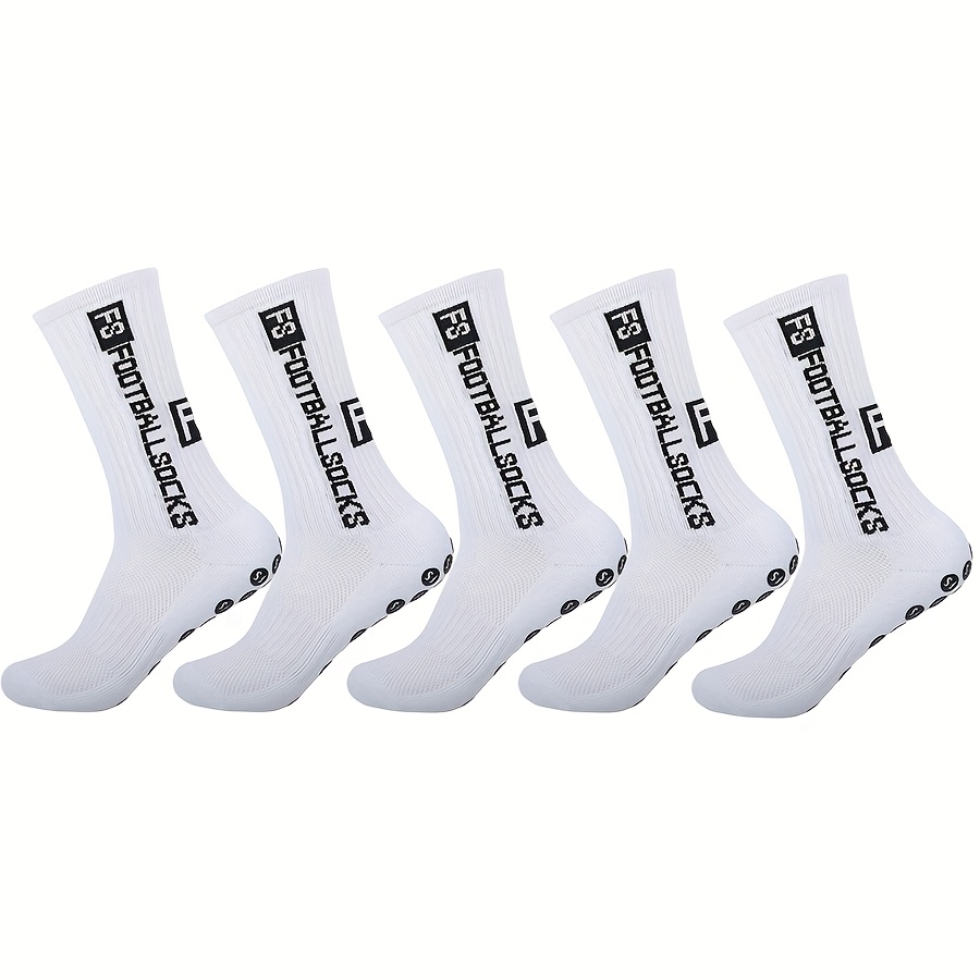 Image of 1/5/10/20pairs Men Women Sports Socks Rubber Grip Socks Football Towel Bottom Shockproof Breathable Socks Soccer Basketball Skateboard Exercise Athletic Socks