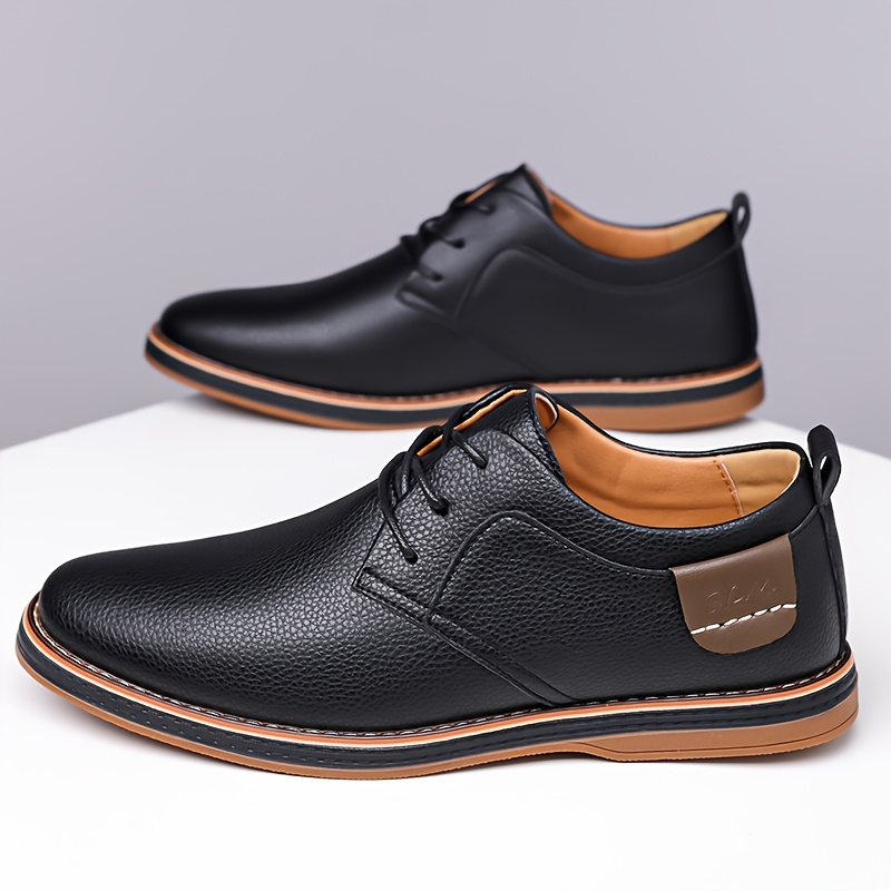 Zapatos Casuales de Negocios para Hombres, Oxford de Vestir con Cordones y Caña Baja para Ocasiones Formales - Ropa de Oficina - Bodas y Fiestas de Navidad