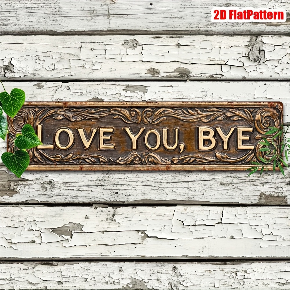 TEMU 2d Flat - A 2d Flat Design Metal Tin Sign Measuring 3.94 X 15.74 Inches, Featuring ''. Uv Printed And , Making It Perfect For Decorating Your