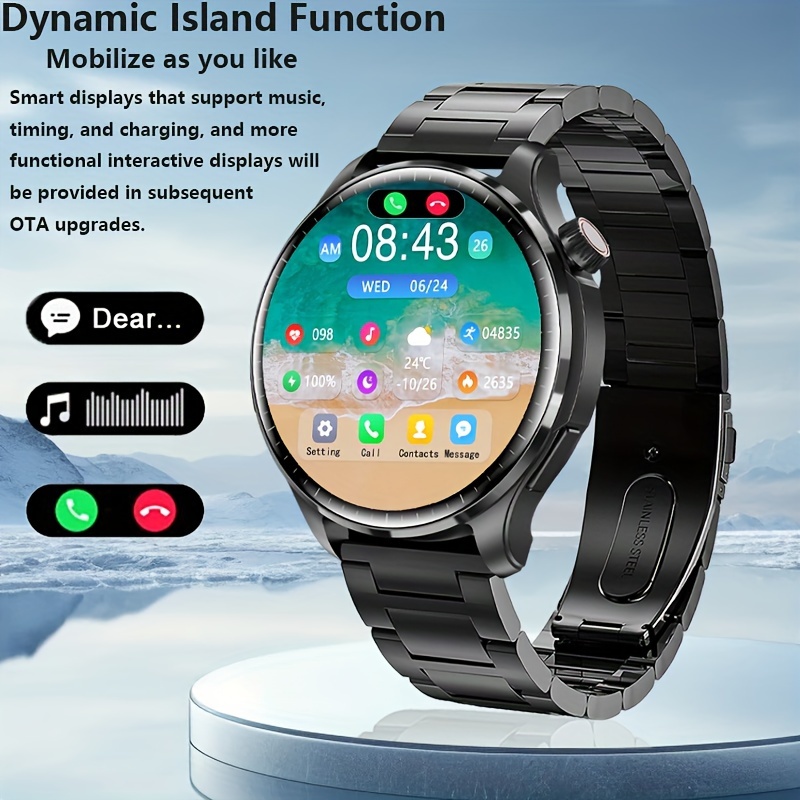 Smart Watch 1.53-inch AMOLED Screen Smartwatch, Supports Wireless Calling, Music Playback, Multiple Sports Modes, GPS Exercise Tracking, Fitness_voghion.com