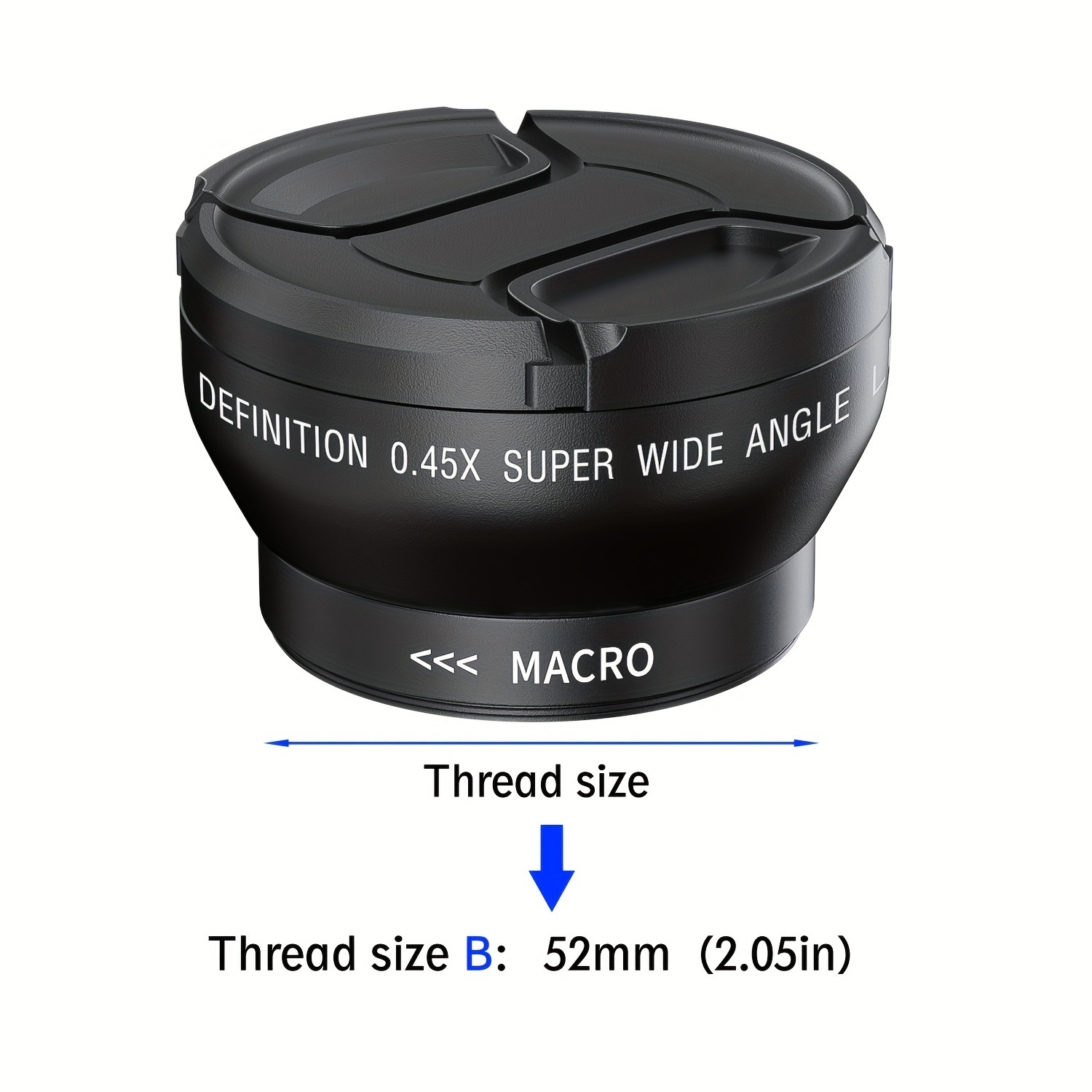 TEMU 52mm 0.45x Professional Hd W/ Portion For Mount