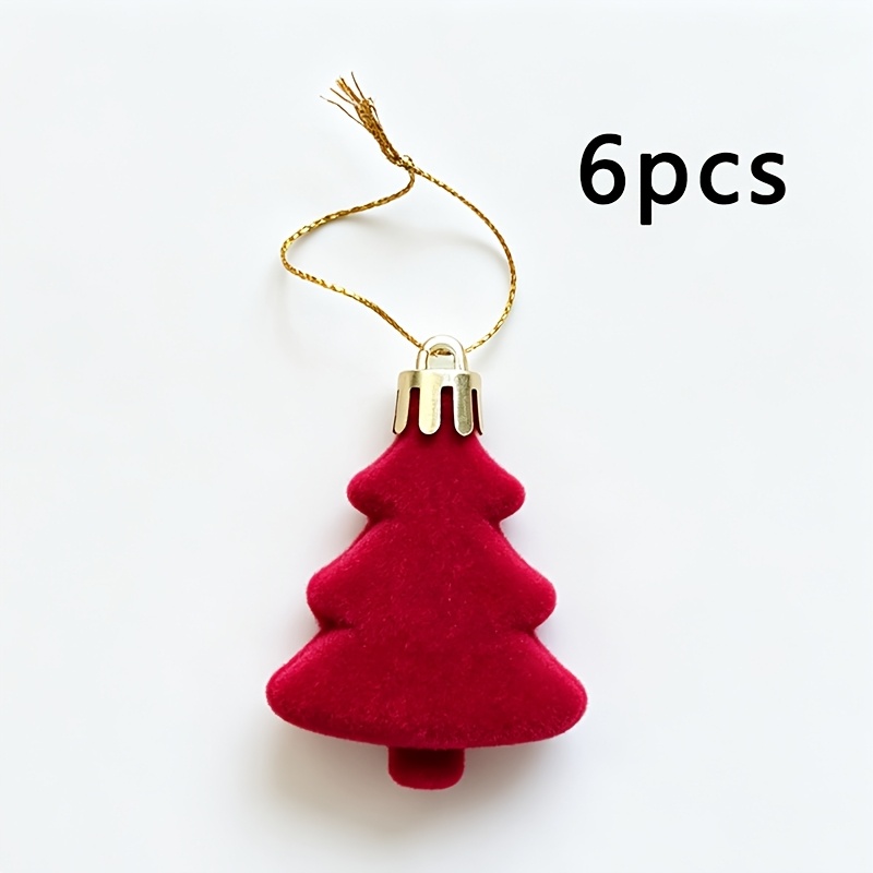 TEMU 6 pz 6 pz Eleganti Ornamenti per Albero di Natale a Forma di con Anelli per Appendere - in Plastica Adatti per Ghirlande, Confezioni Regalo,
