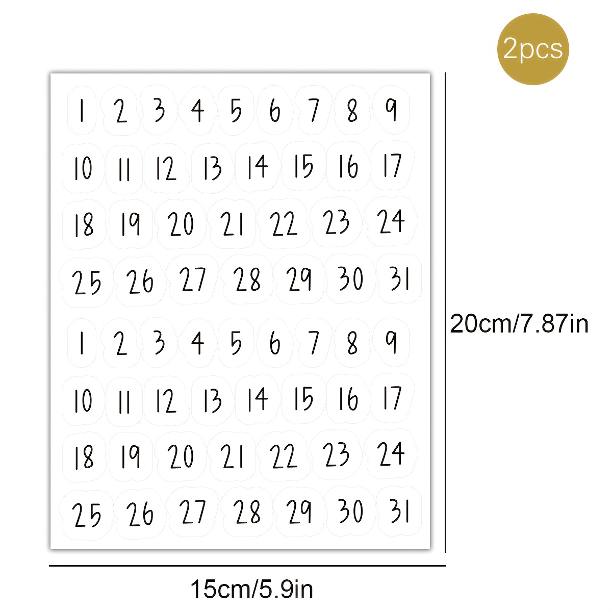 TEMU 2 Pezzi Adesivi Pianificatore Mesi, Adesivi Calendario, Copri Date, Adesivi Mesi, Adesivi Pianificatore Funzionali, 5.9*7.9 Pollici
