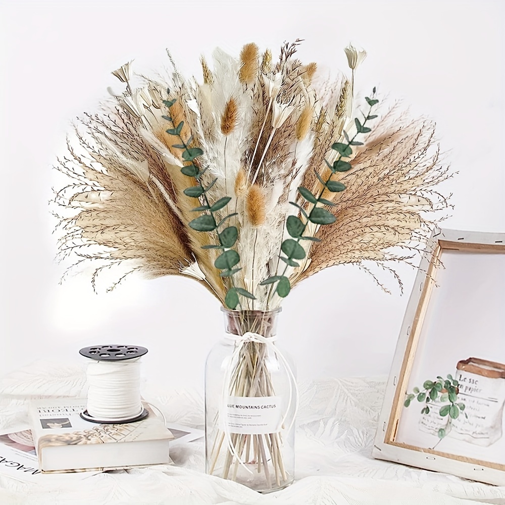 

80pcs Bohemian Cattail Reed Simulated Flower Bouquet Table Centerpieces