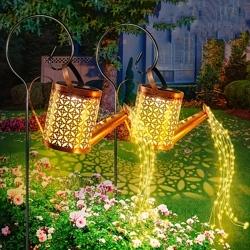 

1/2 Pack Solar Lights Outdoor Decorative, Solar Lantern Outdoor Hanging Waterproof Hollowed-out Design, Decorative Retro Metal Solar Light With Hook For Garden Table Patio Yard Pathway Walkway