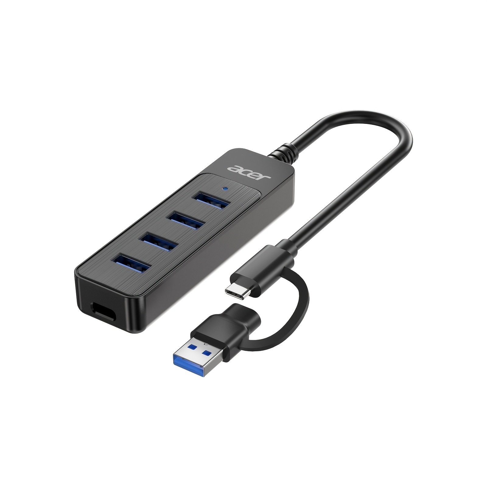 TEMU Acer USB 3.0 Хаб, 4-портовий USB Спліттер, Type-C/Usb Хаб, Підтримує 4 порти, що підключаються одночасно, Plug And Play, Кабель для розширення