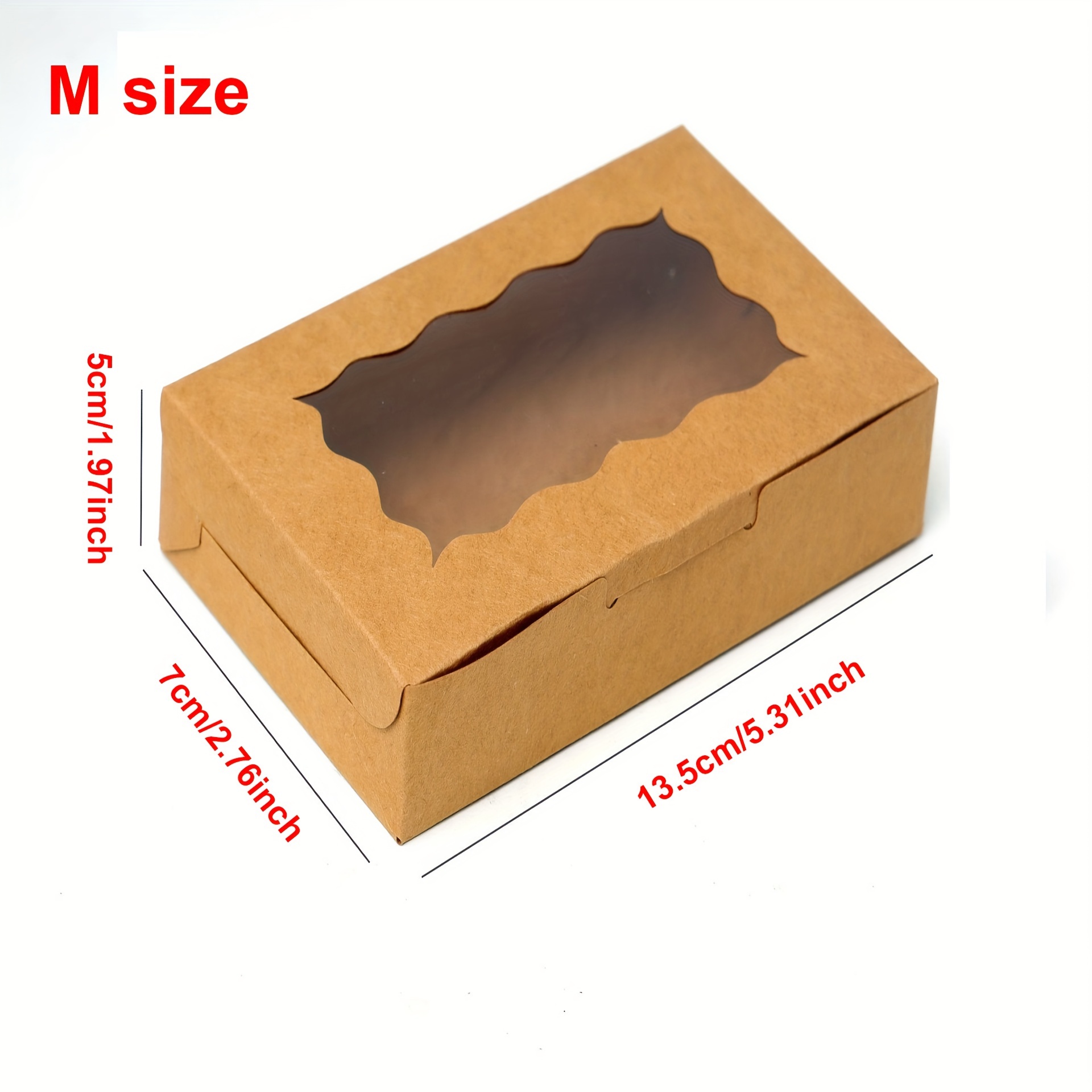 TEMU 30er-Pack Kraftröhren-Bäckerei-Boxen mit klarem Fenster, kleine Behälter für Cookies, Cupcakes, Süßigkeiten - perfekt für Hochzeit, Geburtstag,