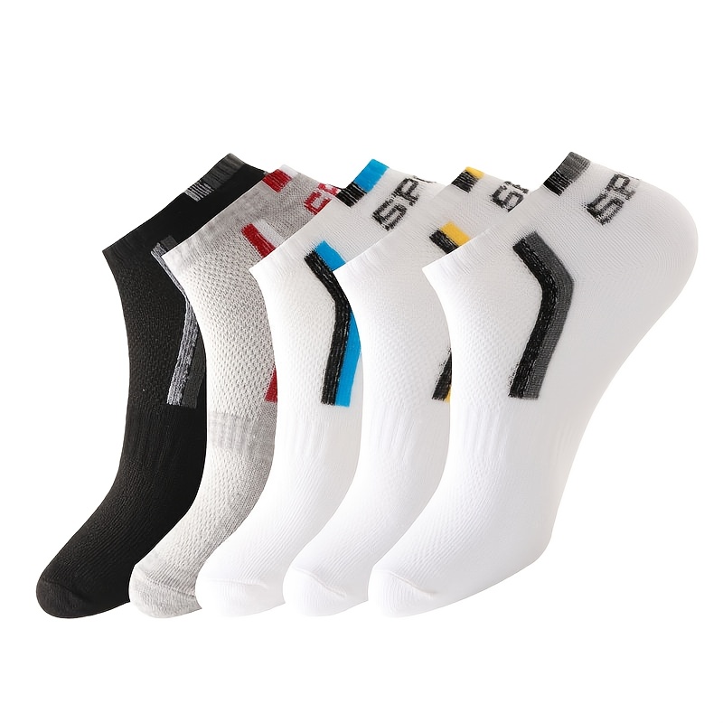 5 Pairs Of Socks For Men, Men's Ankle Socks, Soft And Comfortable Breathable Socks