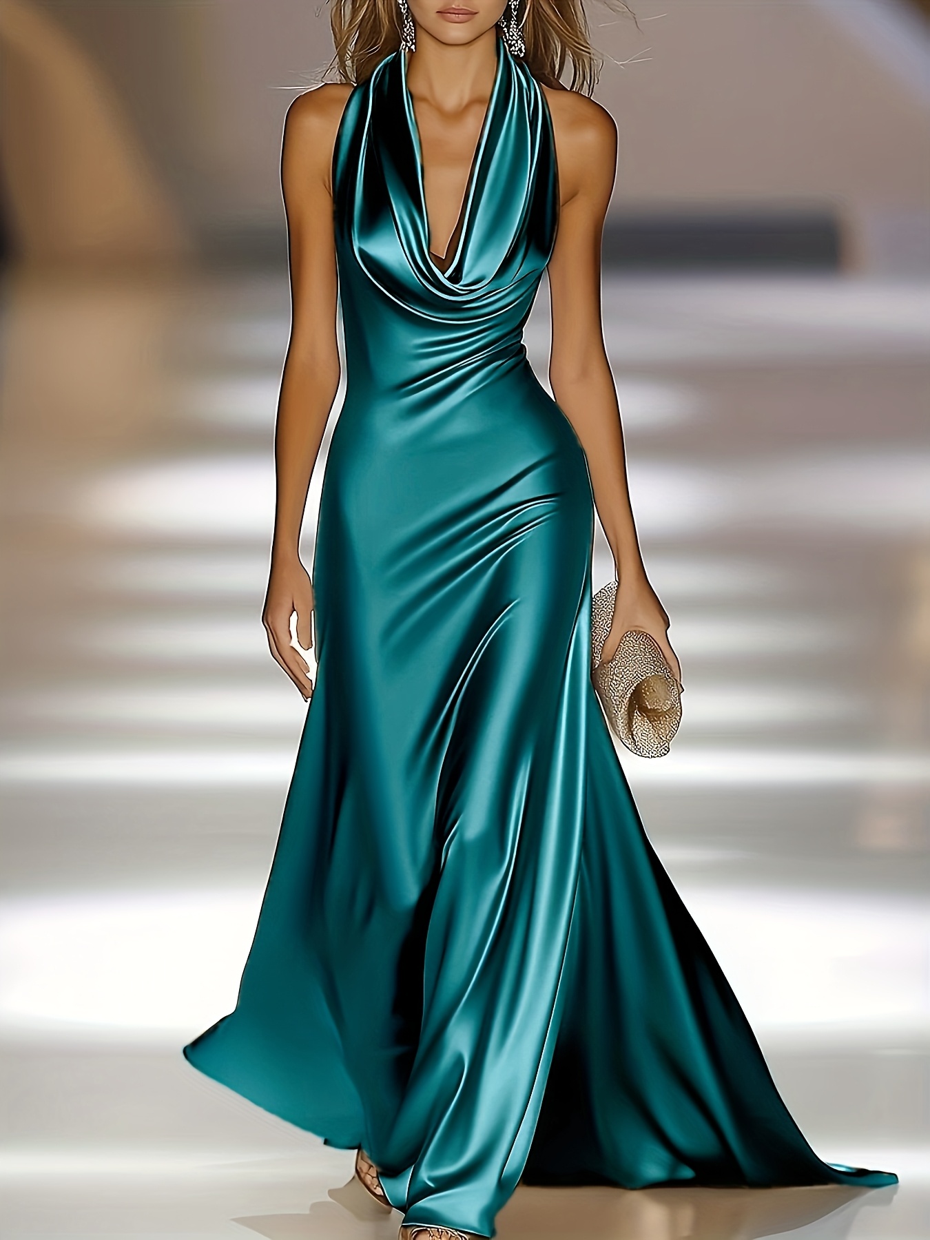 turquoise dress for women sold on Temu United States