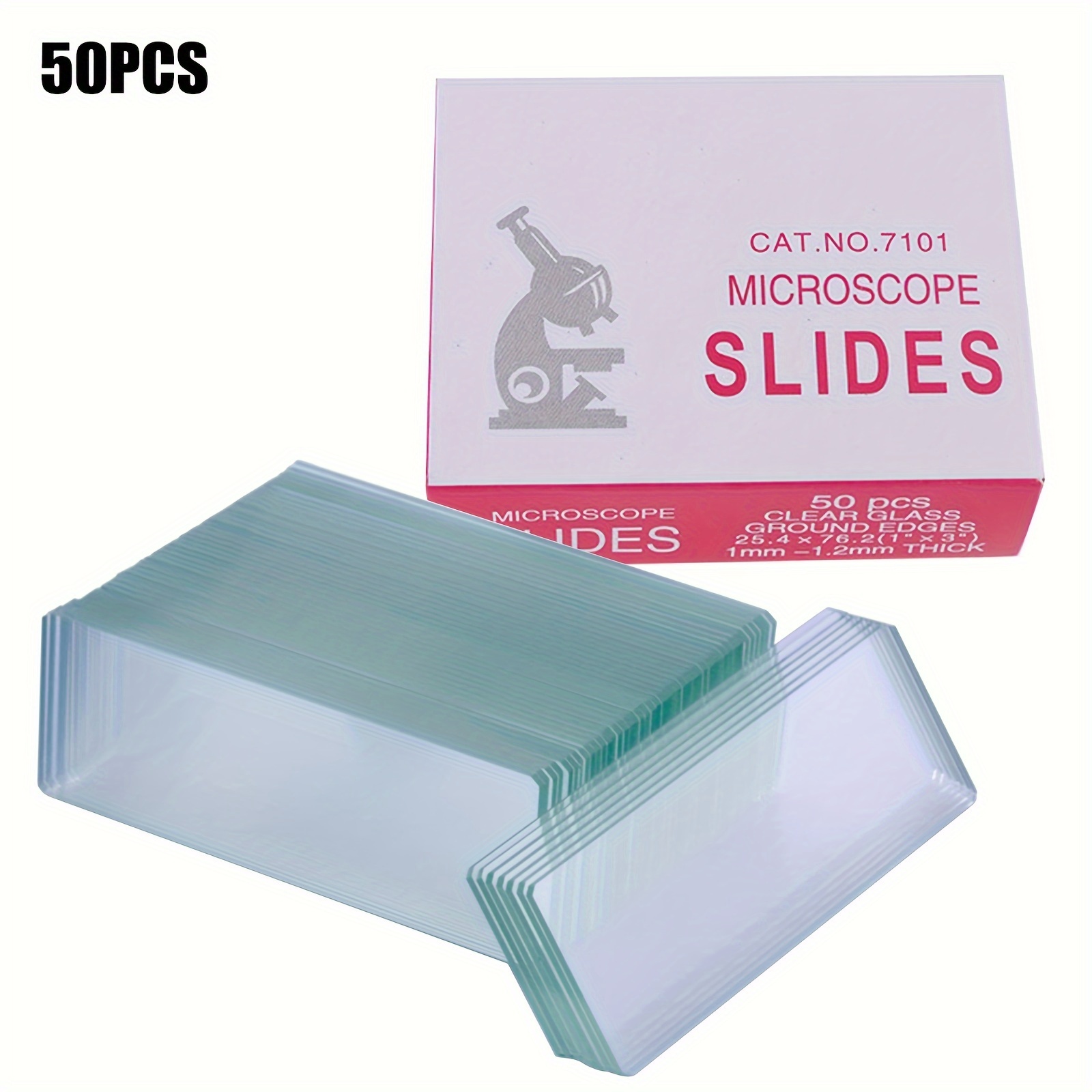 

50pcs Microscope Slides Set - Pre-cleaned Blank Slides For Preparation - Kits And - , Science, And Use