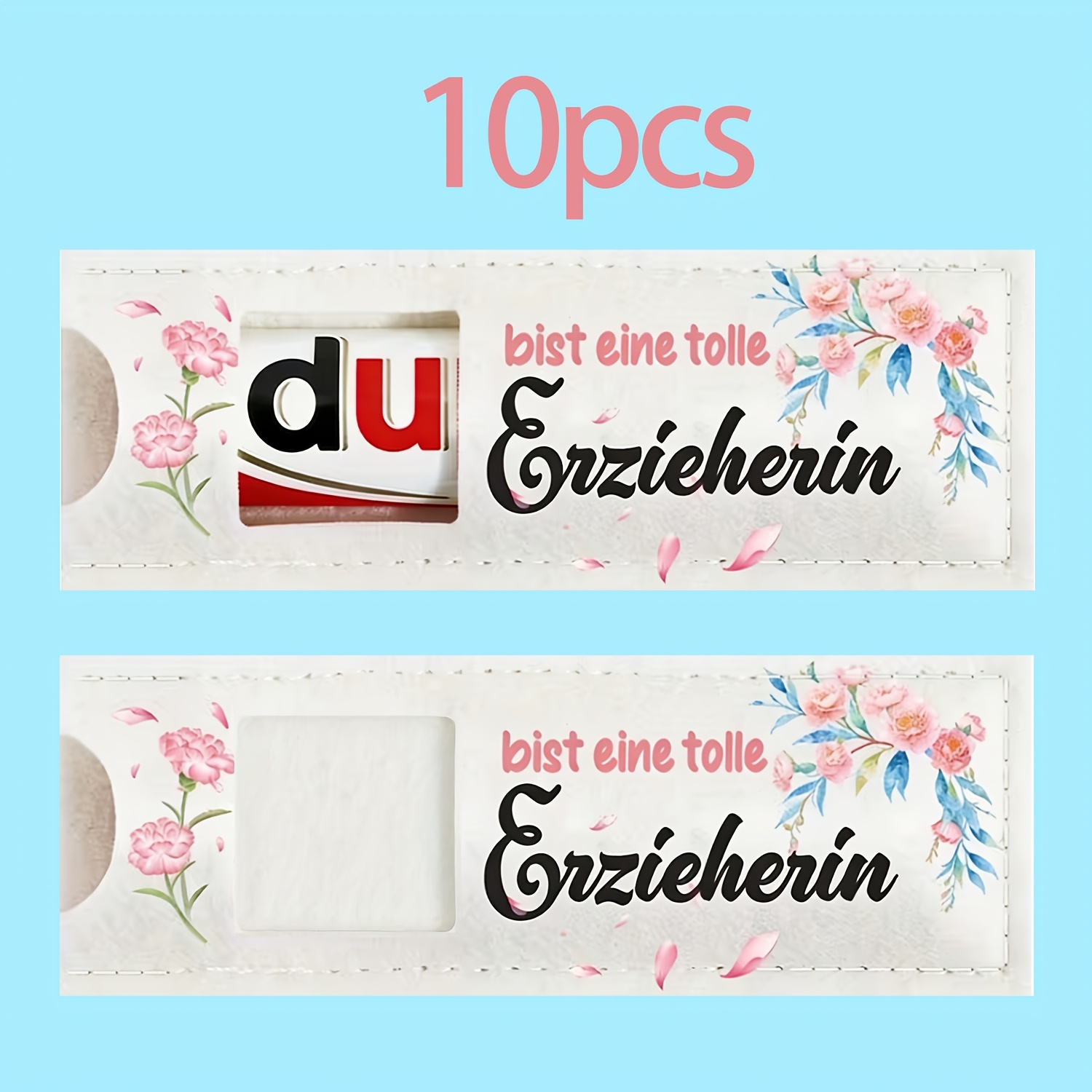 E-shop 5/10 Stück Filz-Geschenktüten für Schokolade, bedruckt mit der deutschen "Du bist eine tolle Erzieherin." als Dankesgeschenke für Lehrer oder