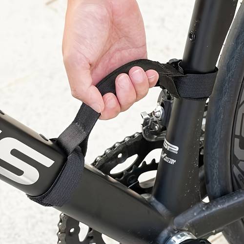 leichter fahrrad-tragegurt fahrradgriffgurt fahrradrahmen-trageheber & für rennräder mountainbikes, schwarz