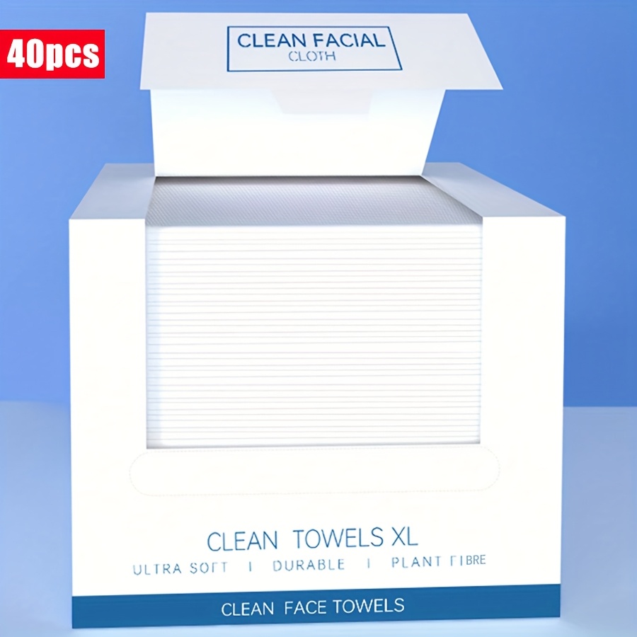 

Extra Disposable Face Towels - 40 Count, Fragrance-free, Chemical-free For Types, Personal