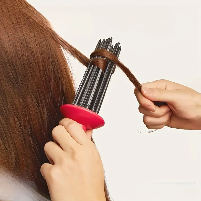 the lazy curling comb effortlessly styles hair into long lasting waves details 1