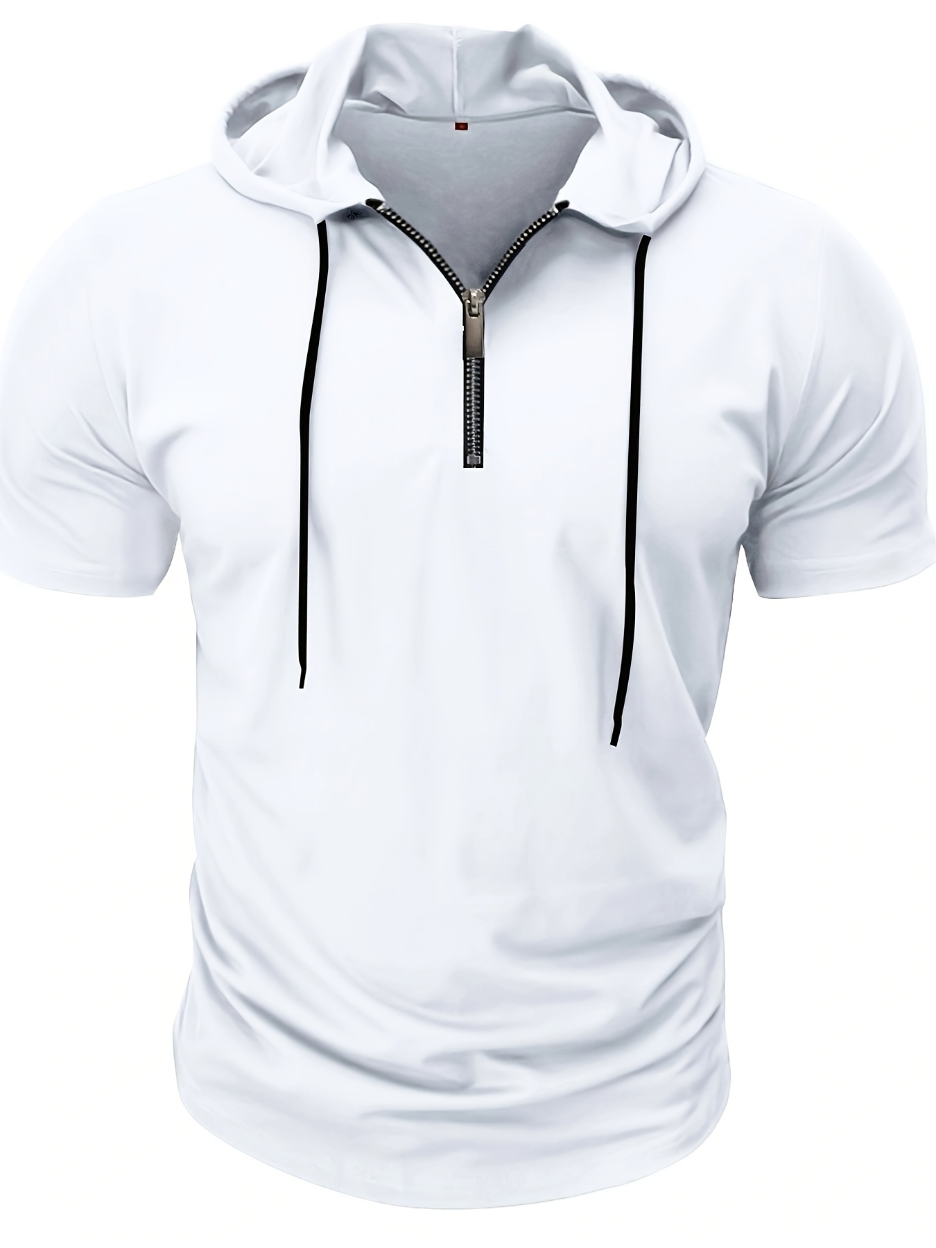 men's athletic hooded henley shirt breathable cotton blend