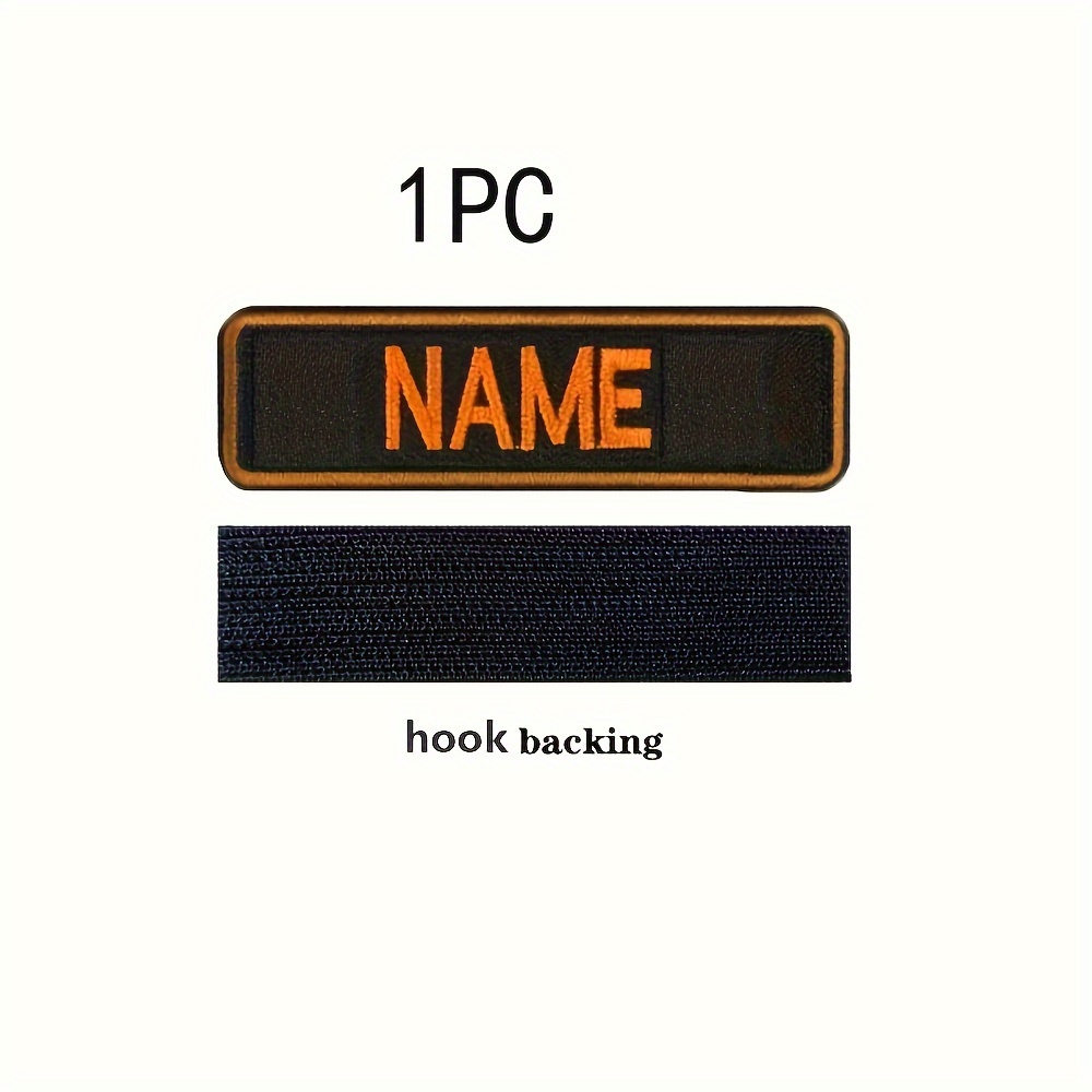TEMU 1pc Custom Embroidered Name Patch, 3x1 Inch, Personalized Tag For Clothing And Backpacks, Polyester Material