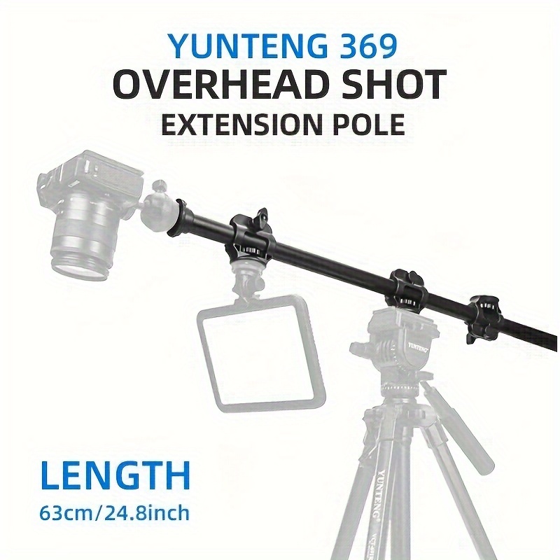 

1pc 369 Aluminum Alloy Overhead Shot Extension Pole, Horizontal Rod Camera Support Frame, Vertical Shooting Tripod Adapter, Live Slr Photography Arm